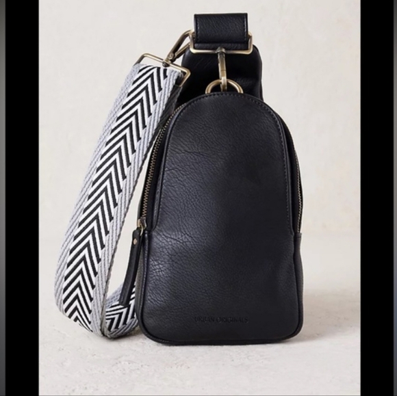 Anthropologie Liberty Urban Oroginals Black Crossbody Sling Bag - Picture 2 of 5